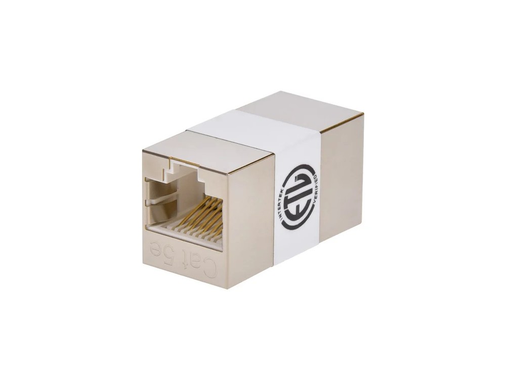 Monoprice Cat5e RJ45 Modular Shielded Inline Coupler, Silver