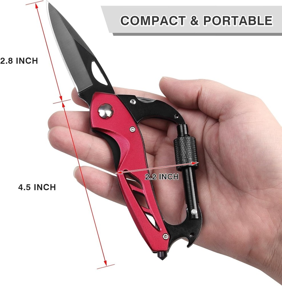 Lava Red 6-in-1 Multitool Knife: Compact, Stylish, and Versatile Gift