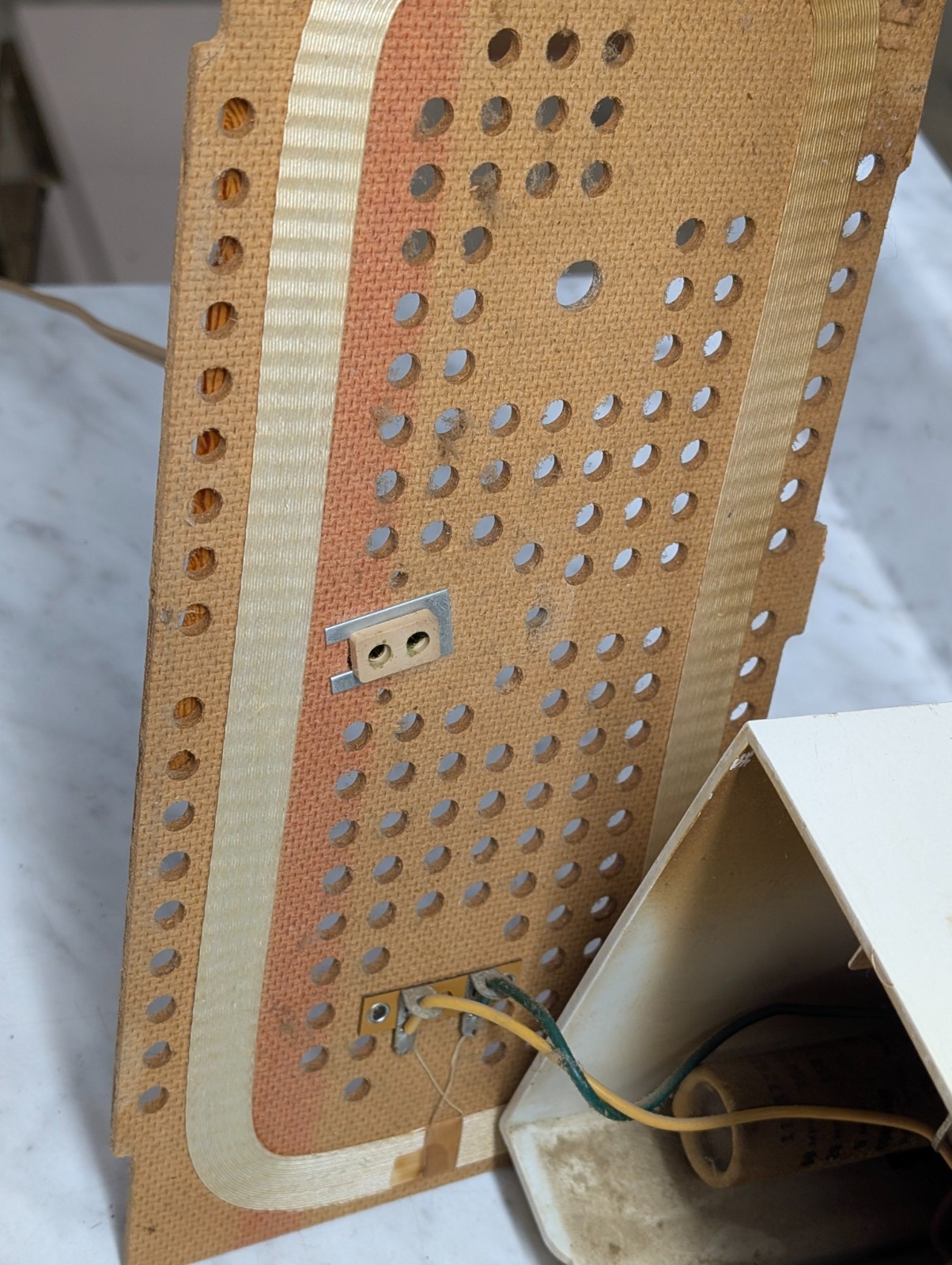 General Electric Model C-402A Tube Radio Clock AM GE Vintage MCM White