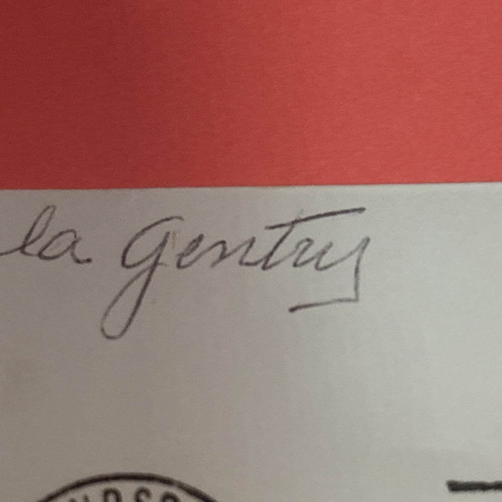 Aviator Viola Gentry Signed Envelope