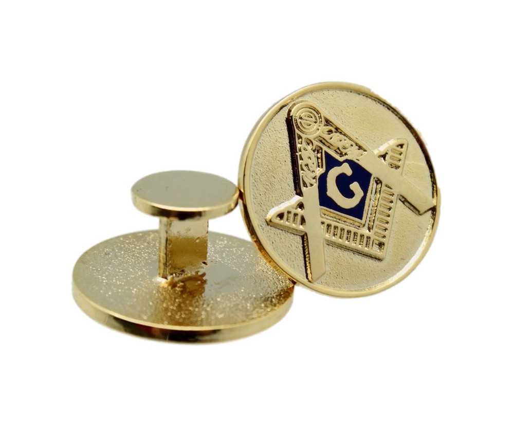 Blue Lodge Square & Compasses Masonic Studs Suit & Tux Set