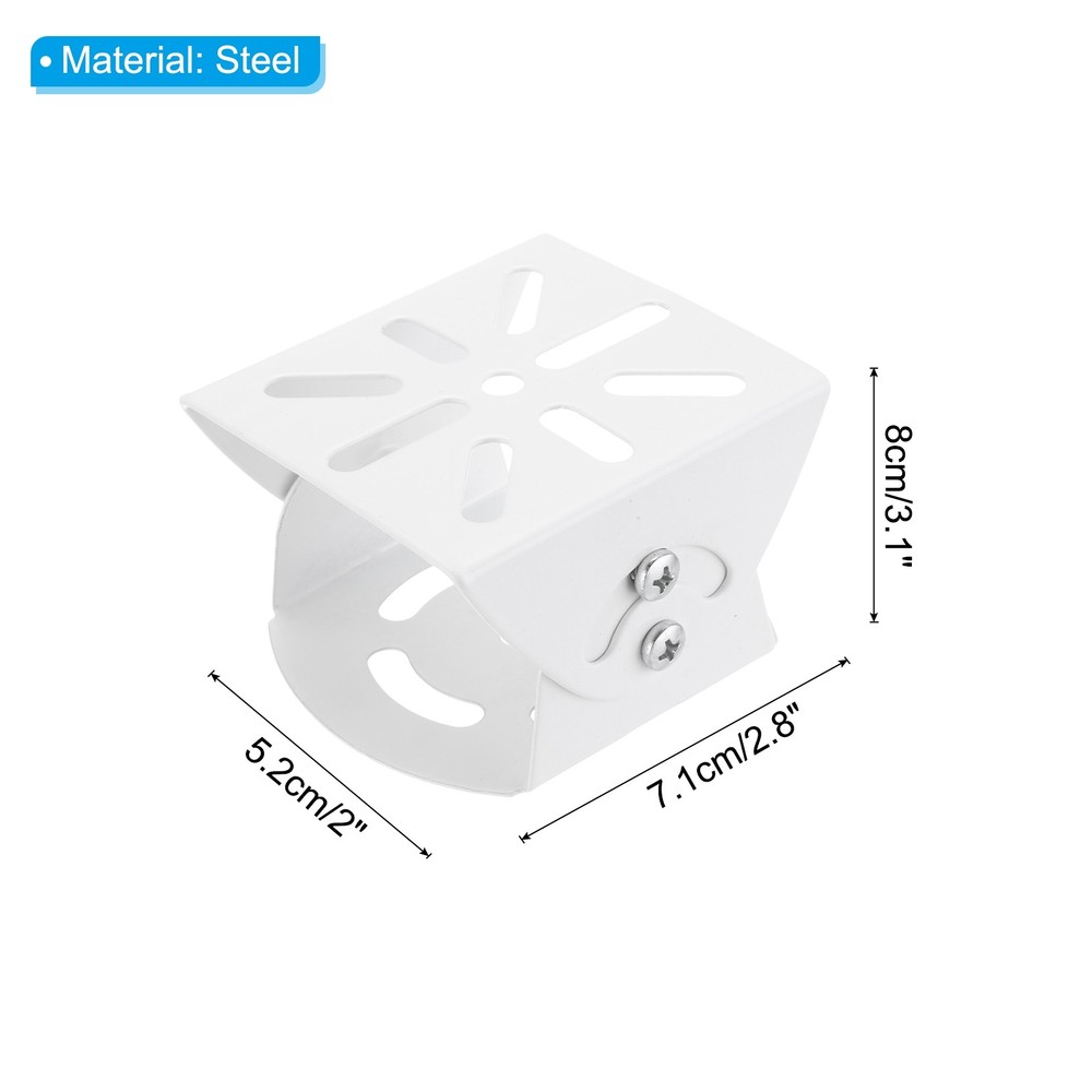 1 Pcs 2" Security Camera Joint Mounting CCTV IP Camera Installation White