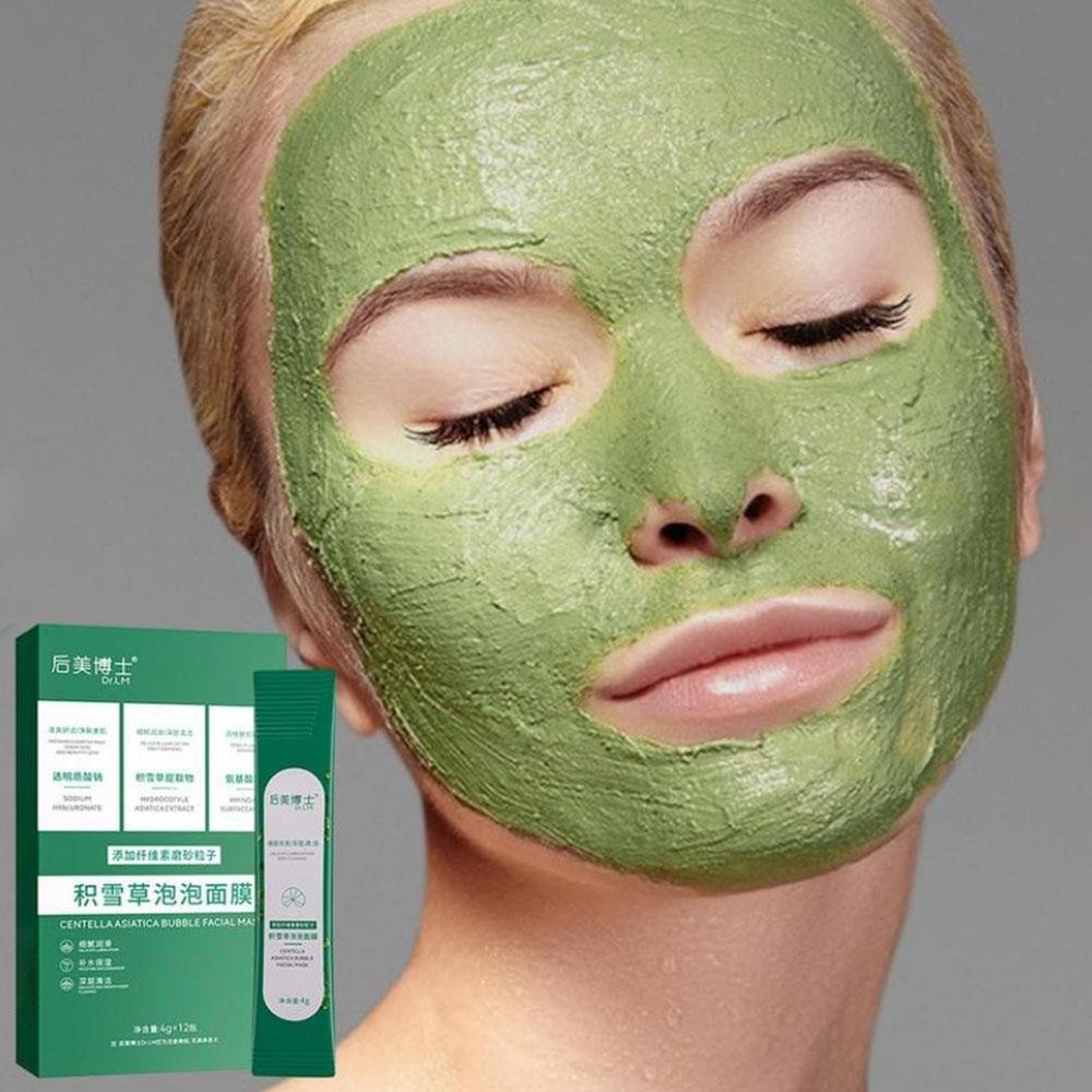 12pcs Bubble Face Sheet Masque Centella Asiatica Bubble OilControl|us~ B1C8