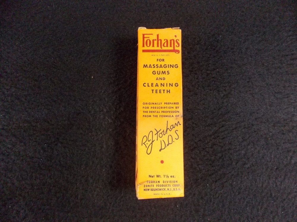 Vintage Forhans Empty Toothpaste Box RH Forhan DDS