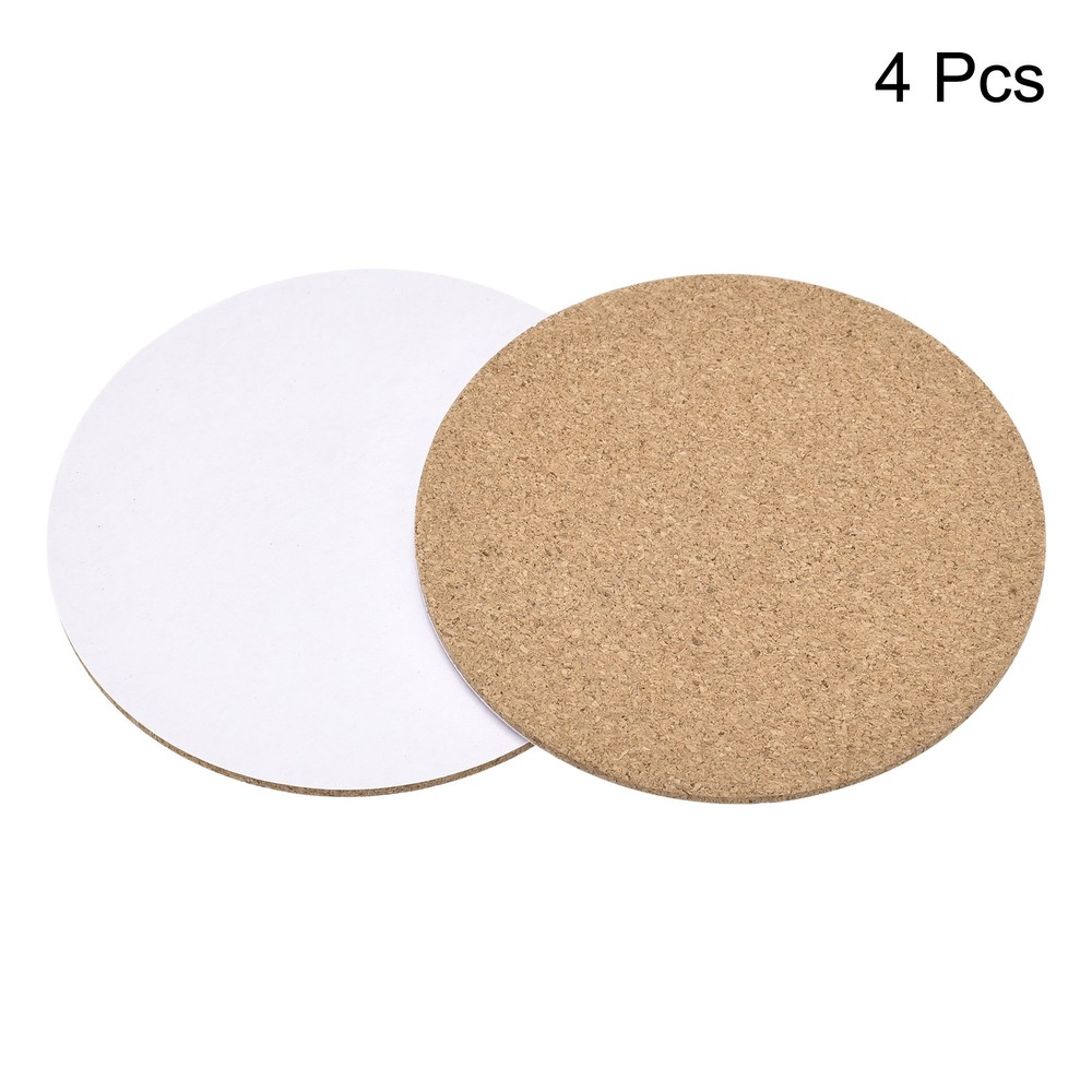 100mm Round Coasters 2mm Thickness Cork Cup Mat 4pcs