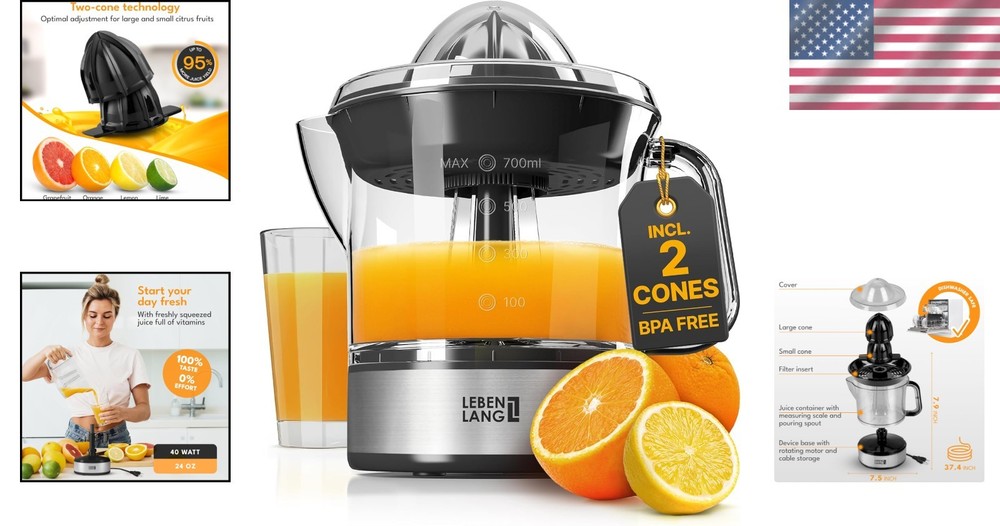 Juicers Exprimidor De Naranjas - 24oz Lemon Squeezer