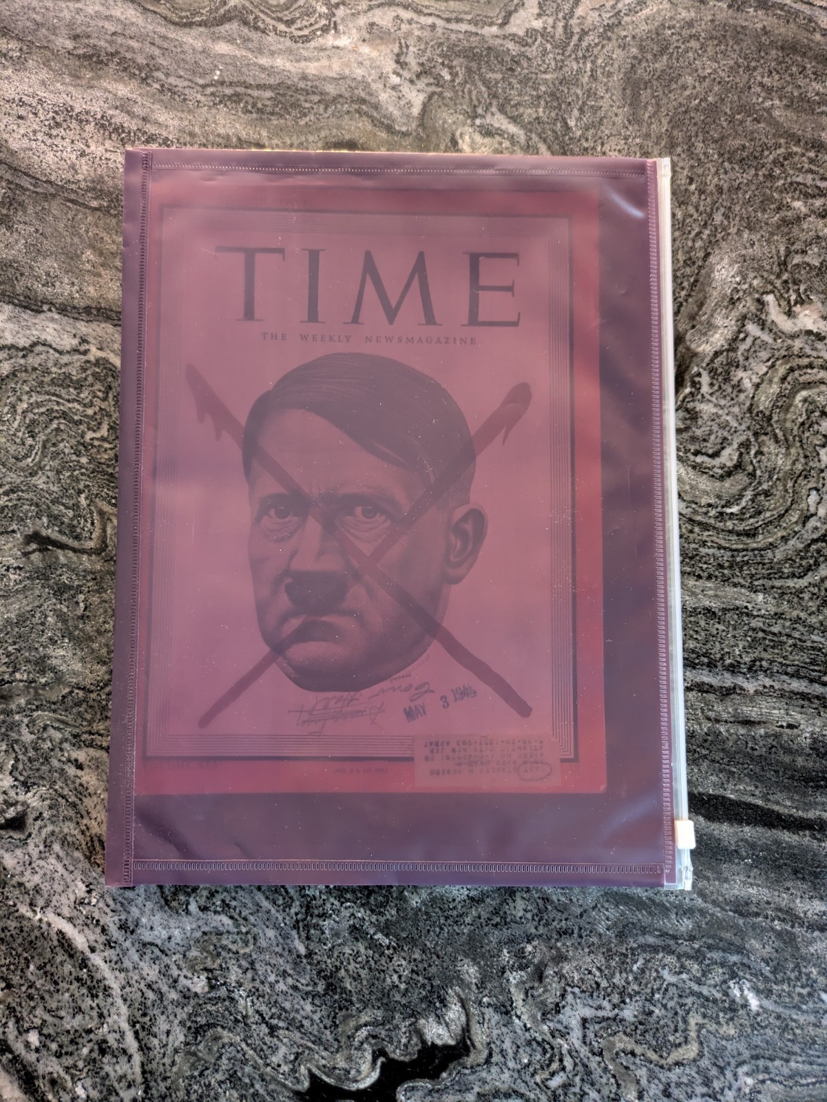 Time Magazine May 7, 1945 Adolf Hitler Red X Collectible Newsmagazine