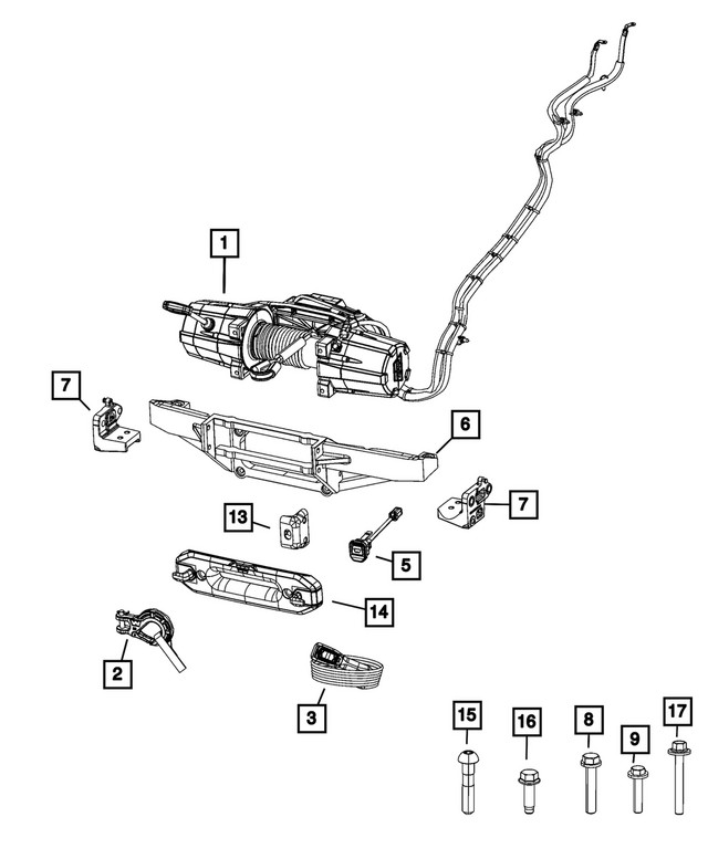 Genuine Mopar Winch Remote Control 68400517AA