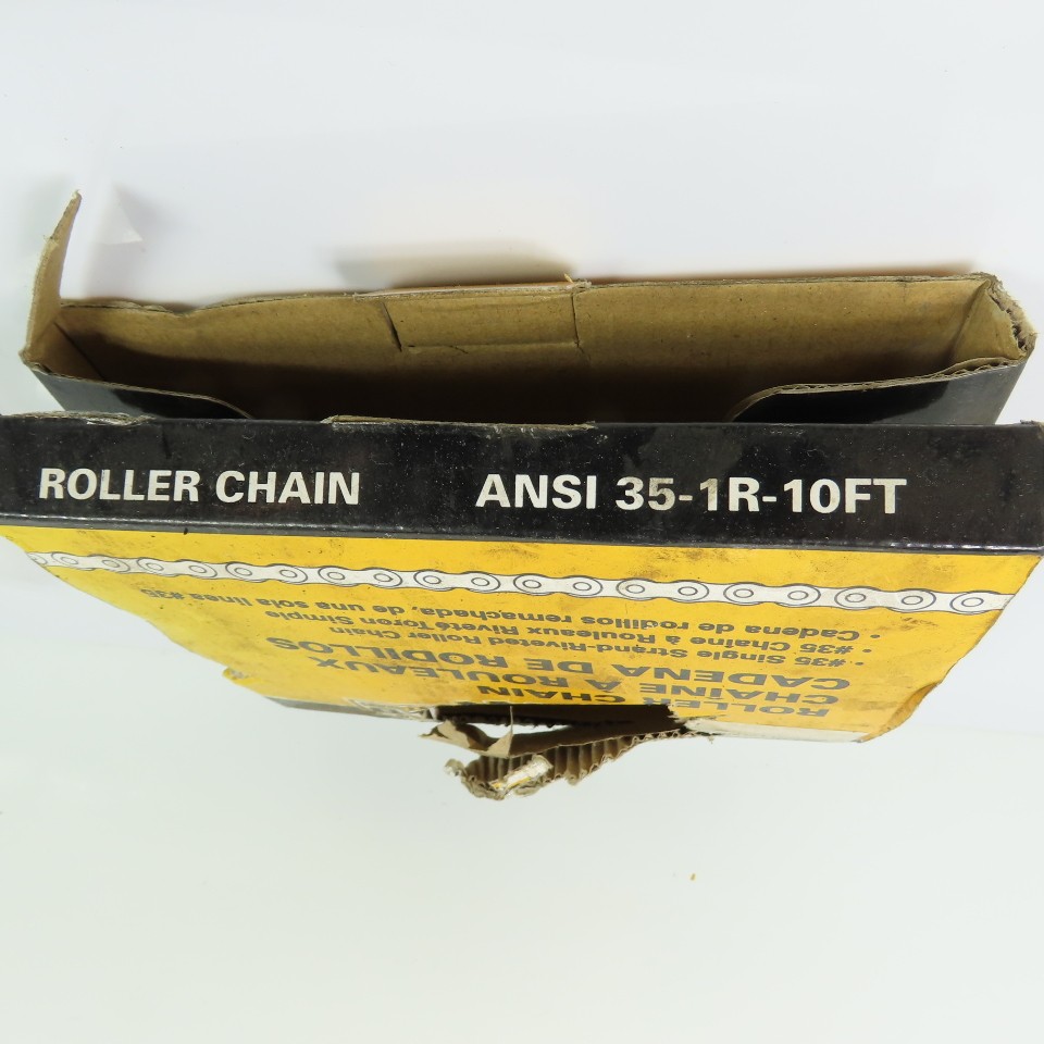 35-1R-10FT ANSI #35 Single Strand Riveted Roller Chain 10ft