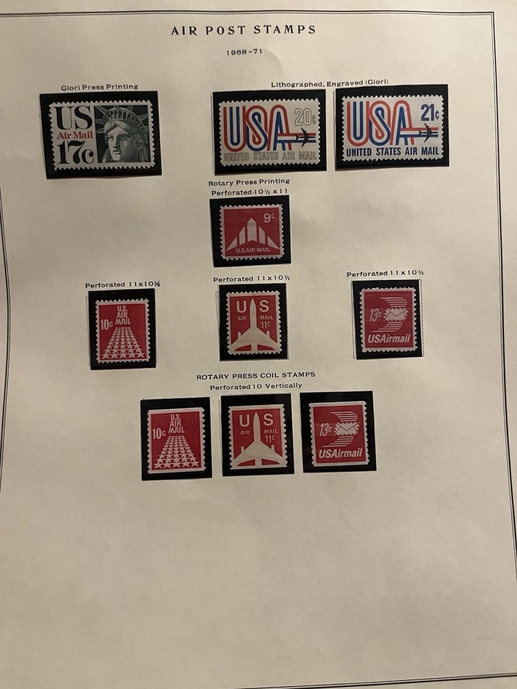U.S. Air Post Stamps Airmail Collection
