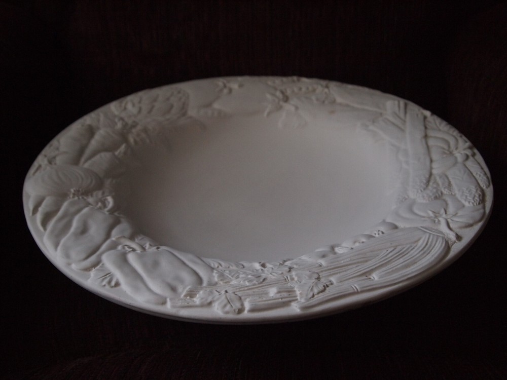 Large Vegetable Serving Platter / Bowl Ready to Paint Ceramic Bisque Unpainted