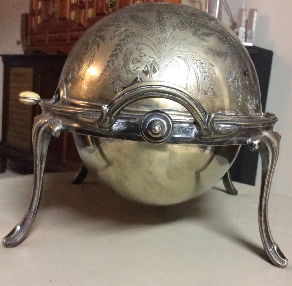 Antique Vintage D.K. Server Warmer Chafing Dish