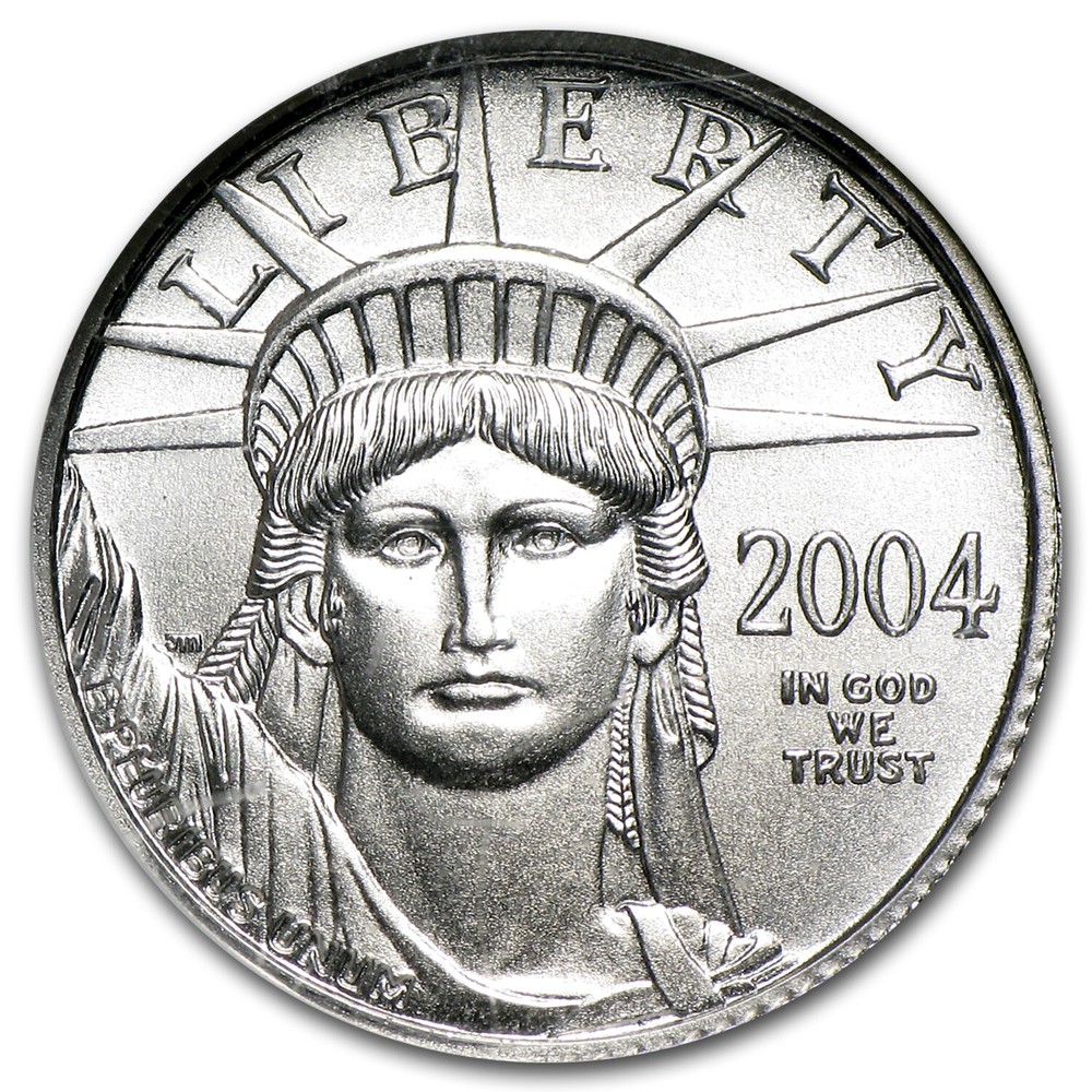 2004 1/10 oz American Platinum Eagle MS-70 NGC