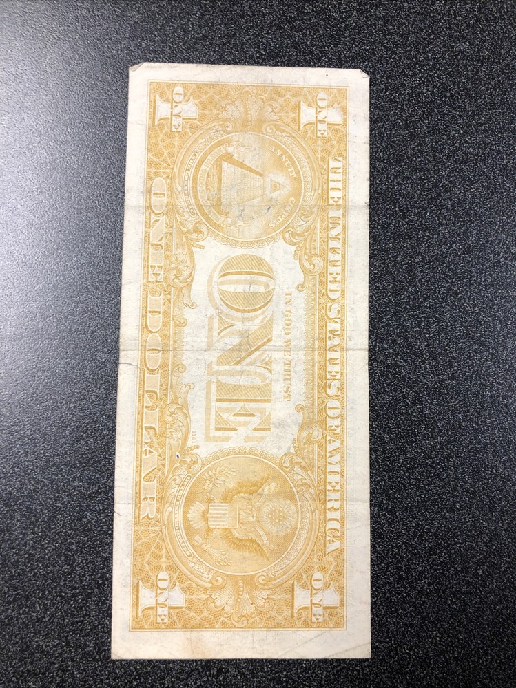 US $1 Note Series 1969 “ Discolored On Back “