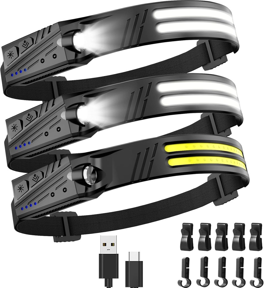 Headlp Flashlight, Super Bright 2000 Lumen Head Lp, 230°Wide