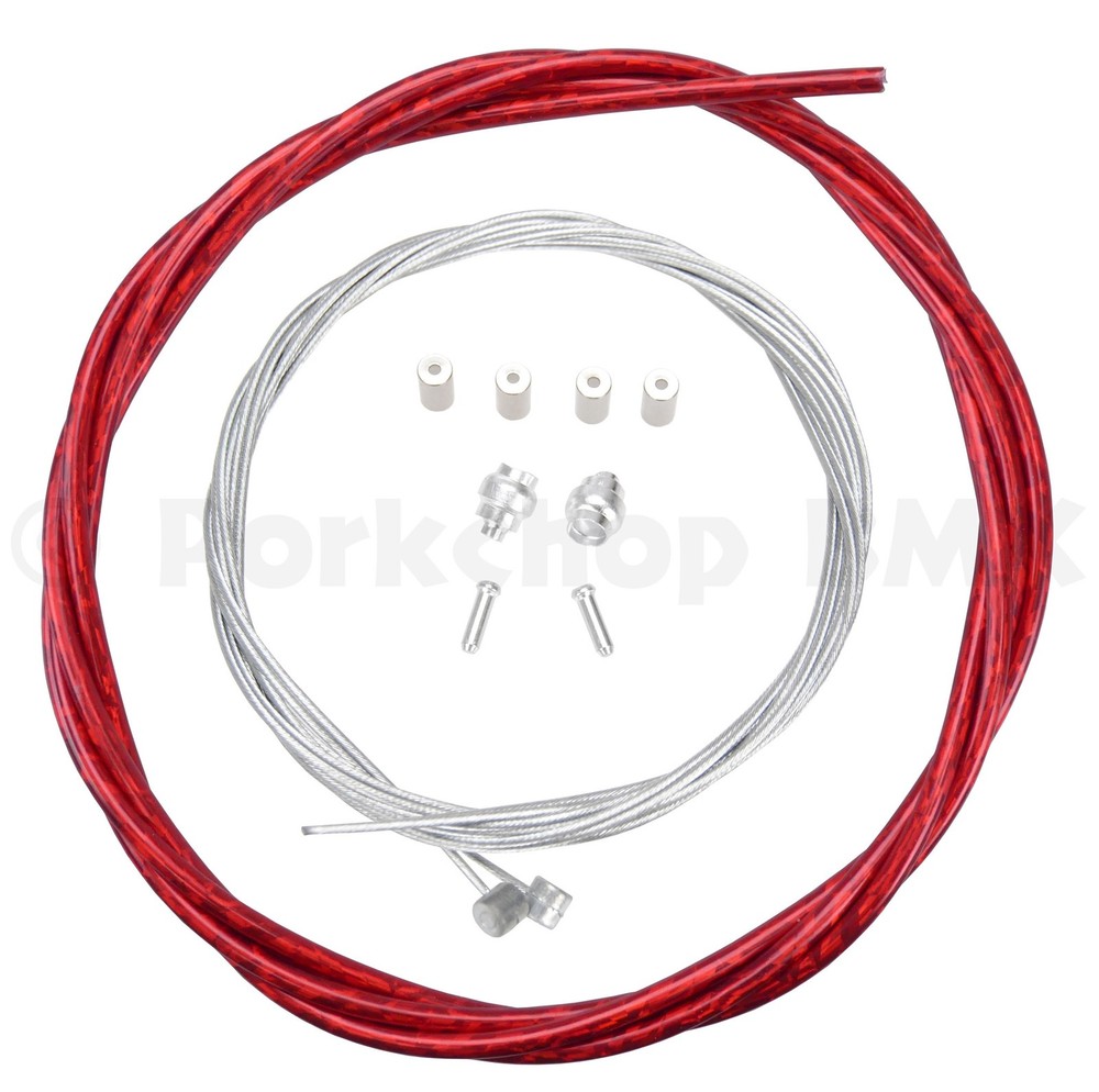 Basic Bicycle Brake Cable Kit for BMX/MTB - LASER RED