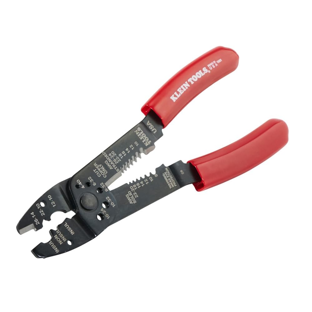 Klein Tools 1001 Multi Tool, Made in USA, Wire Stripper / One Size, Red