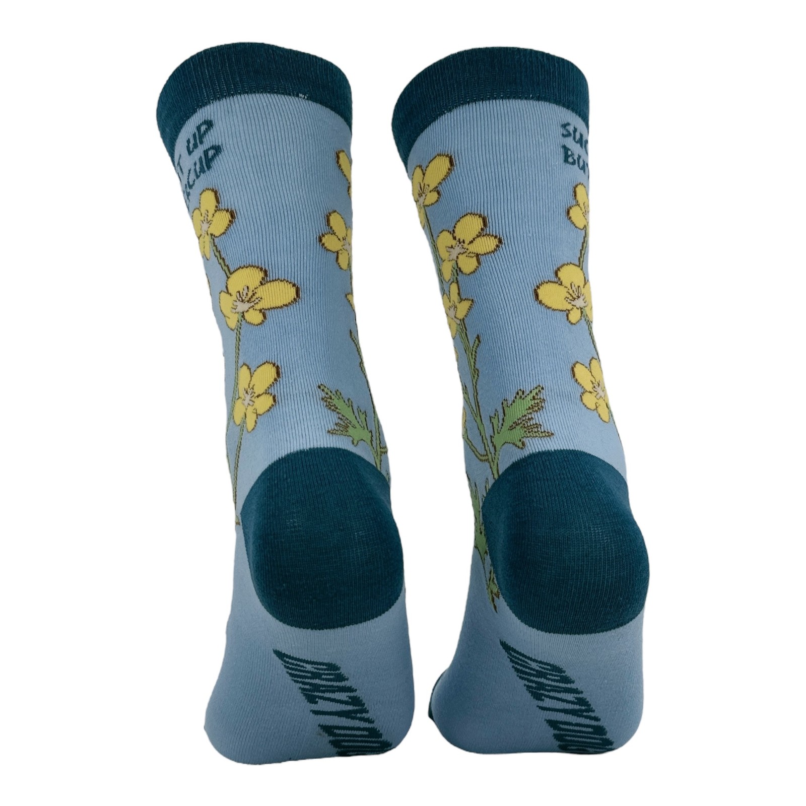 Suck It Up Buttercup Socks Funny Sarcastic Flower Graphic Novelty Footwear for