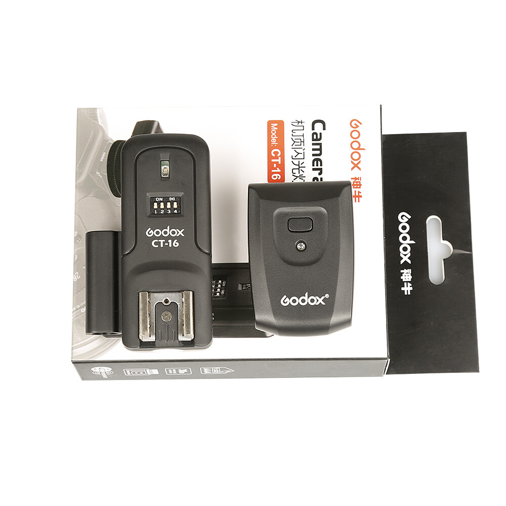 Godox CT-16 Wireless Speedlite Flash Trigger+2x Receiver Kit for Studio Flash