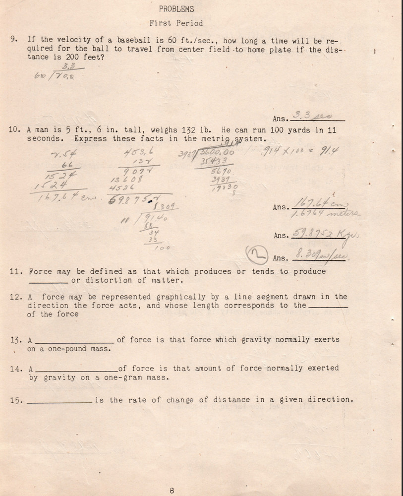 162 pg. 1944 AAF PREFLIGHT SCHOOL San Antonio AERO - PHYSICS Workbook on Data CD