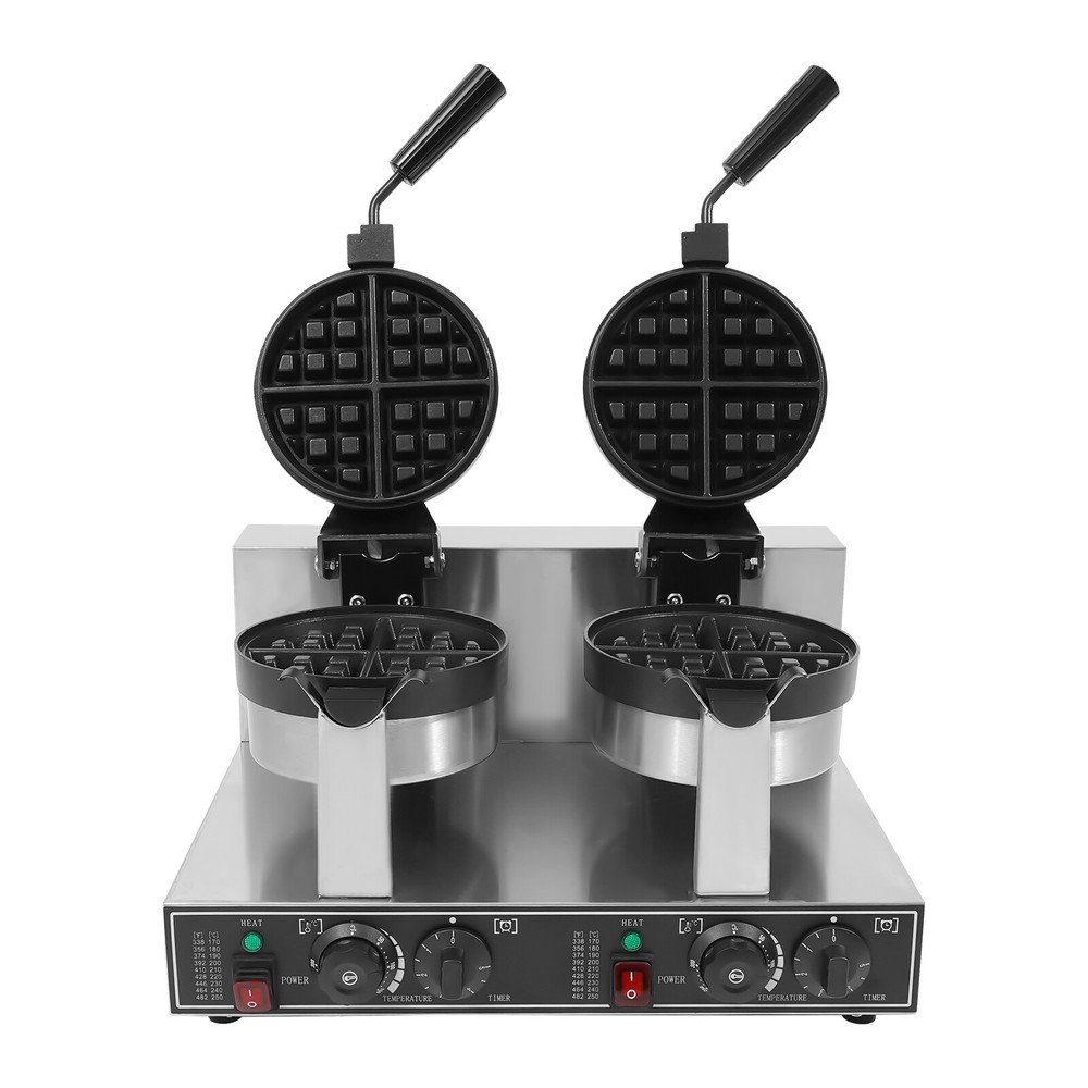 Electric Digital Muffin Baker Waffle Making Machine Double Head Waffle Maker NEW