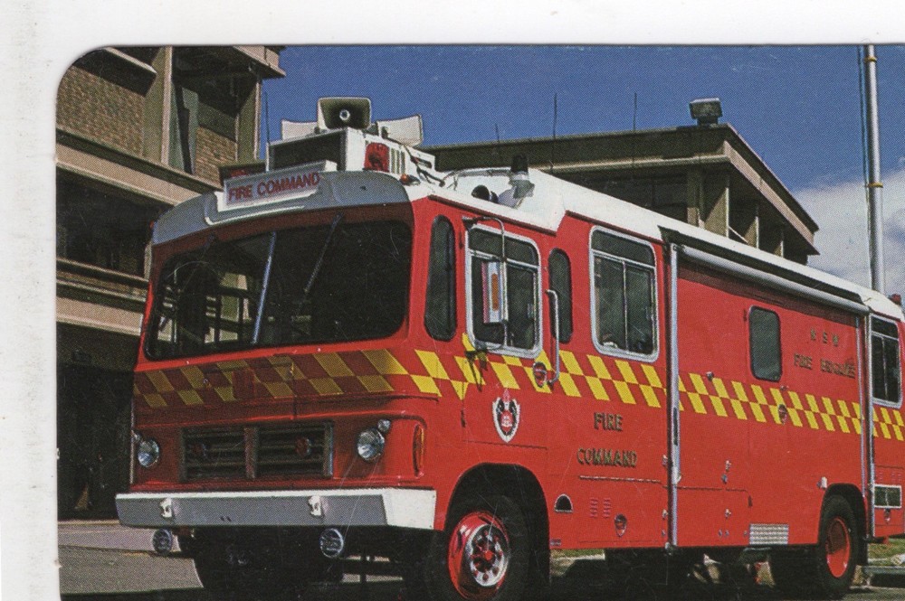 Australian Fire Brigade Trade Card #48 Fire Command Vehicle