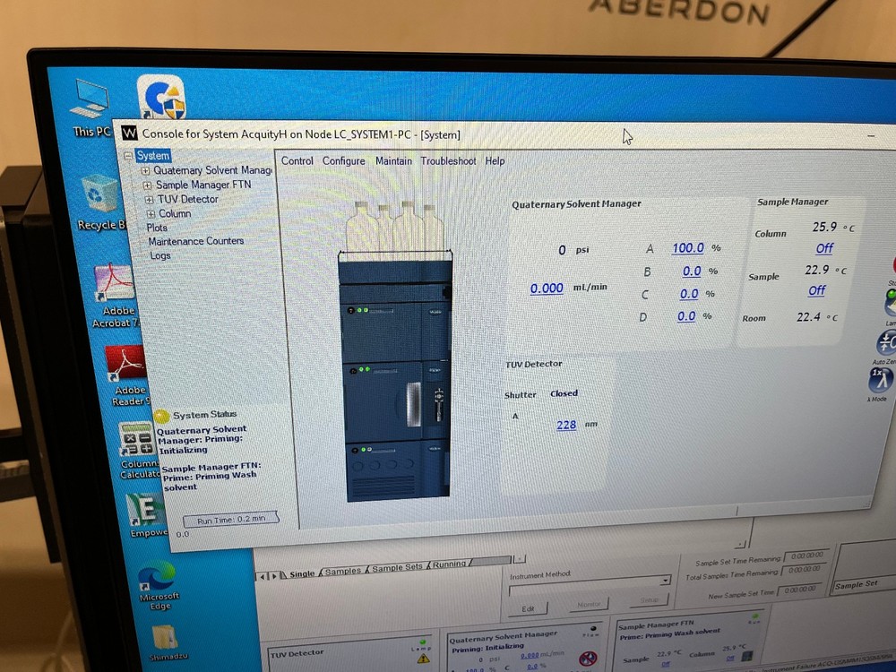 Waters Acquity H-Class UPLC System w/ TUV Detector + Computer #18166