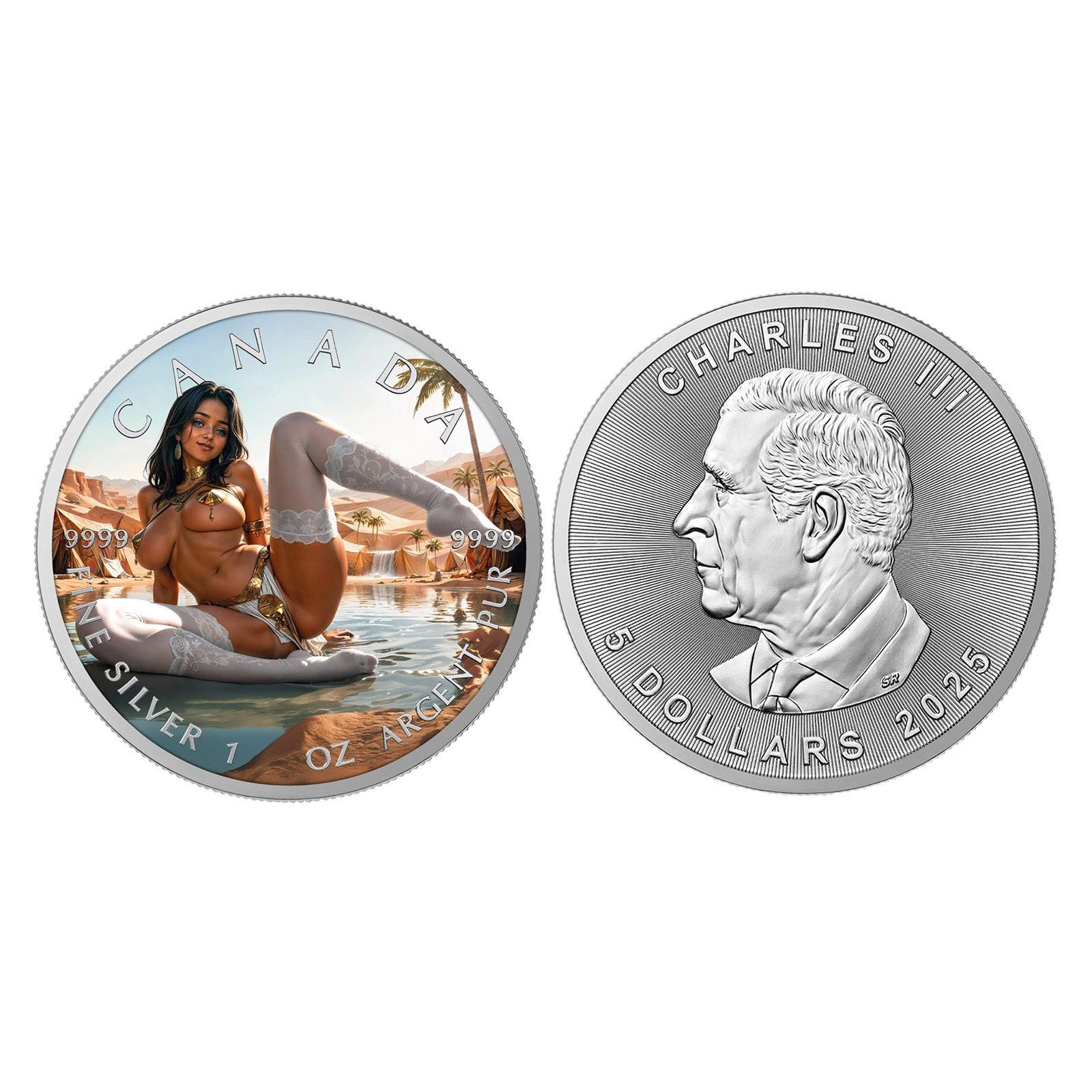 Canada 2025 Oasis Relaxing Temptation Naughty Sexy Girl Silver-Plated  Coin