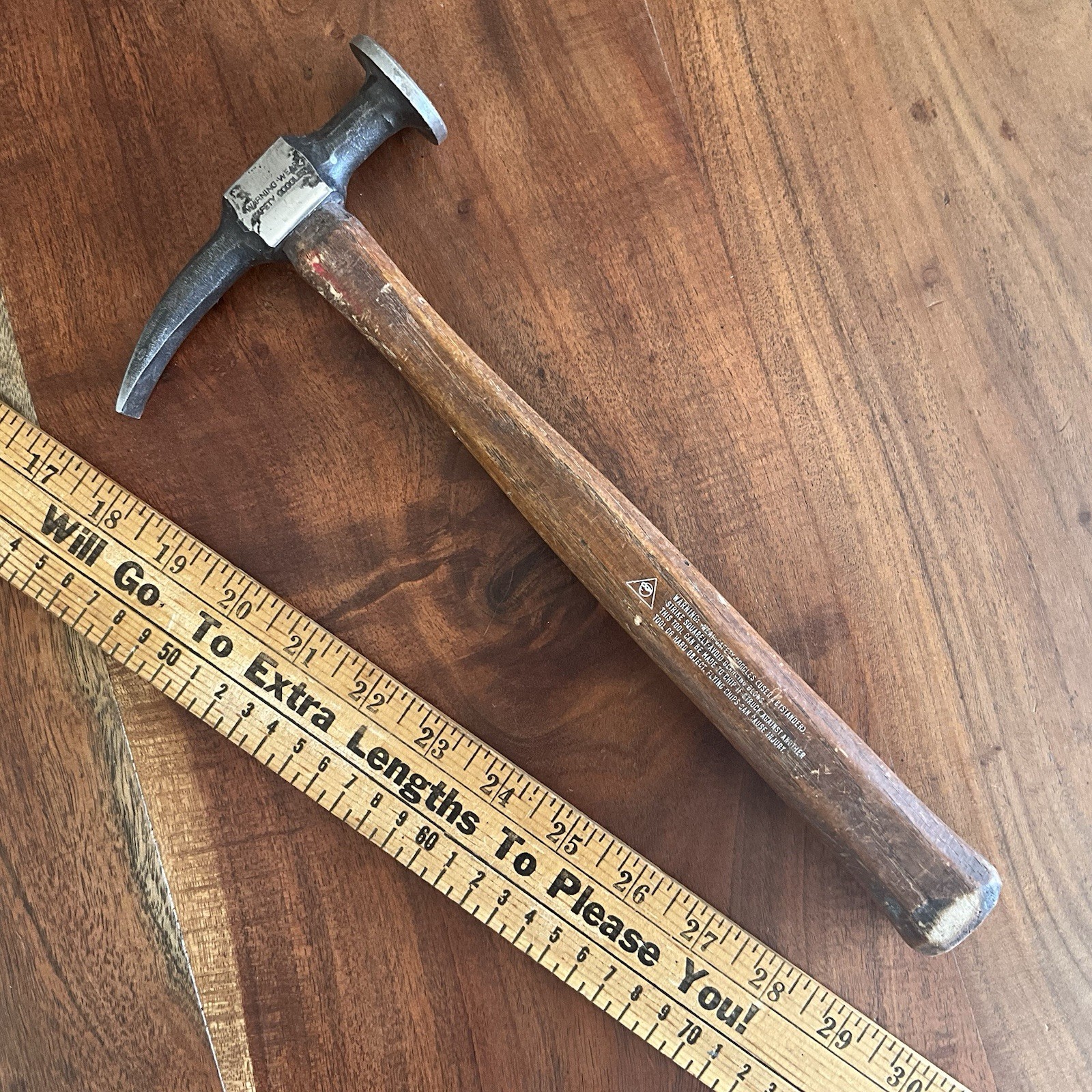 GREAT🚨 Snap-on Tools BF608b Short Curve Cross Auto Body Peen Hammer Wood Handle