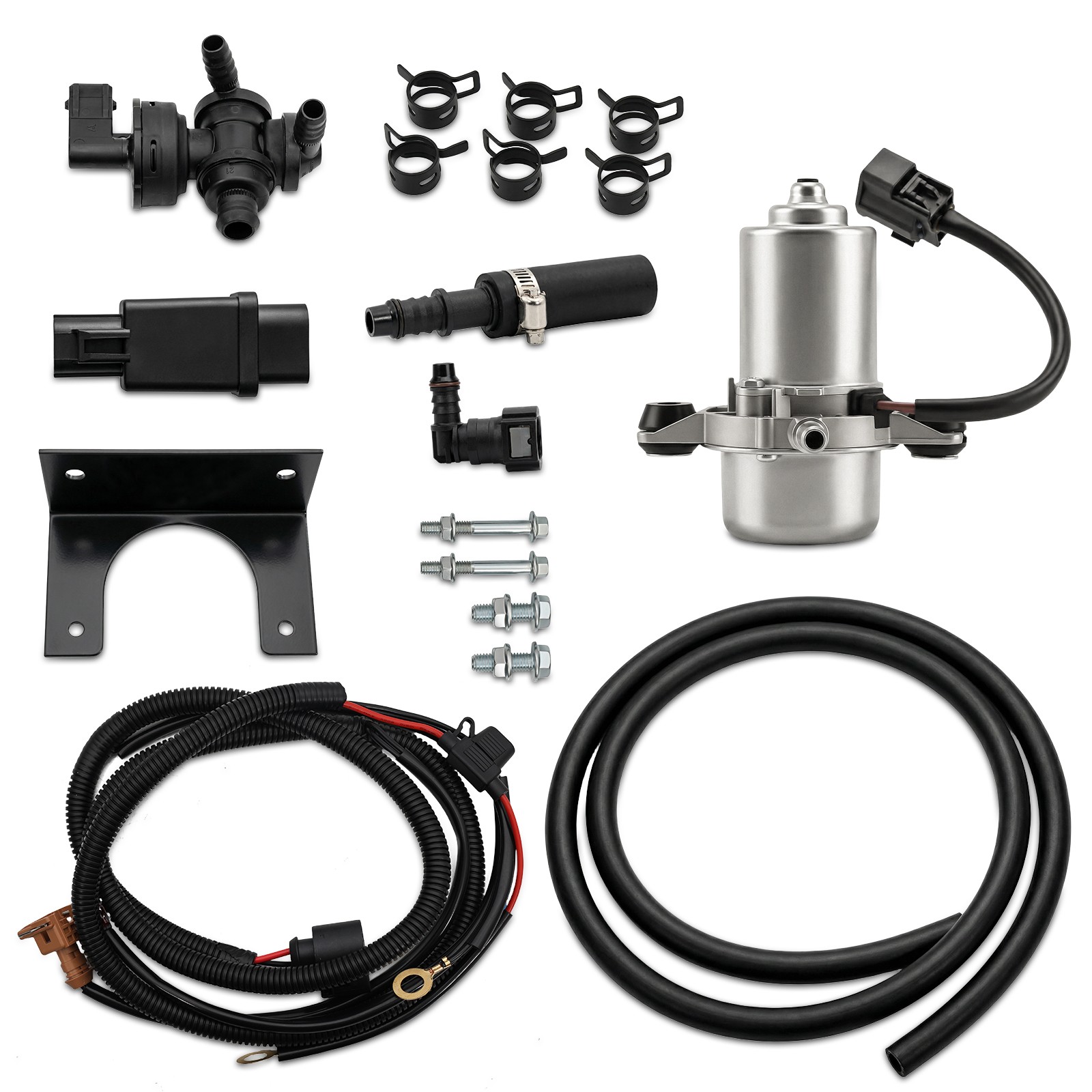 18 to 22" Electric Vacuum Pump Install Kit 12 Volt Fit for Brake Booster System