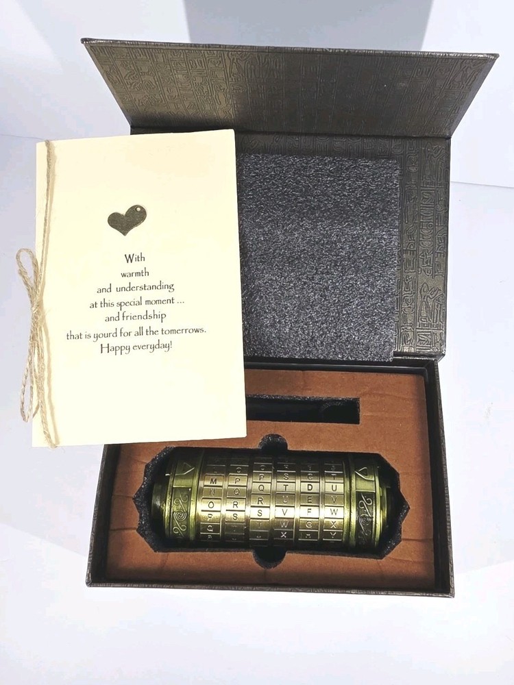 Cryptex Da Vinci Code Mini Cryptex Lock Puzzle Boxes with Hidden Compartments...