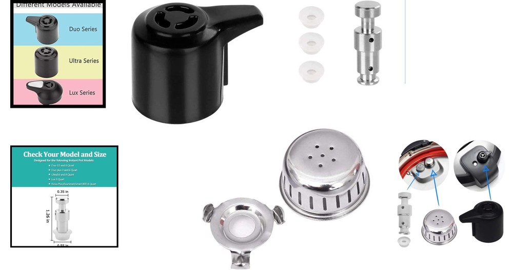 Complete Replacement Float Valve Set for Instant Pot Duo Series, Dishwasher Safe