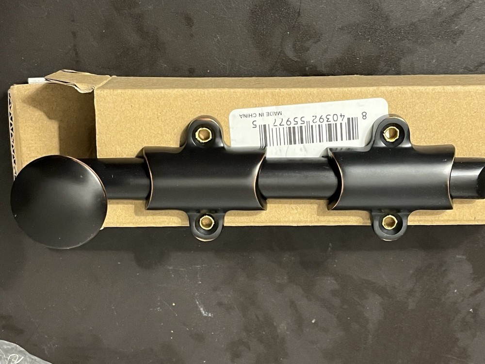 Emtek 6” Surface Bolt W Strike Plates And Hardware Included