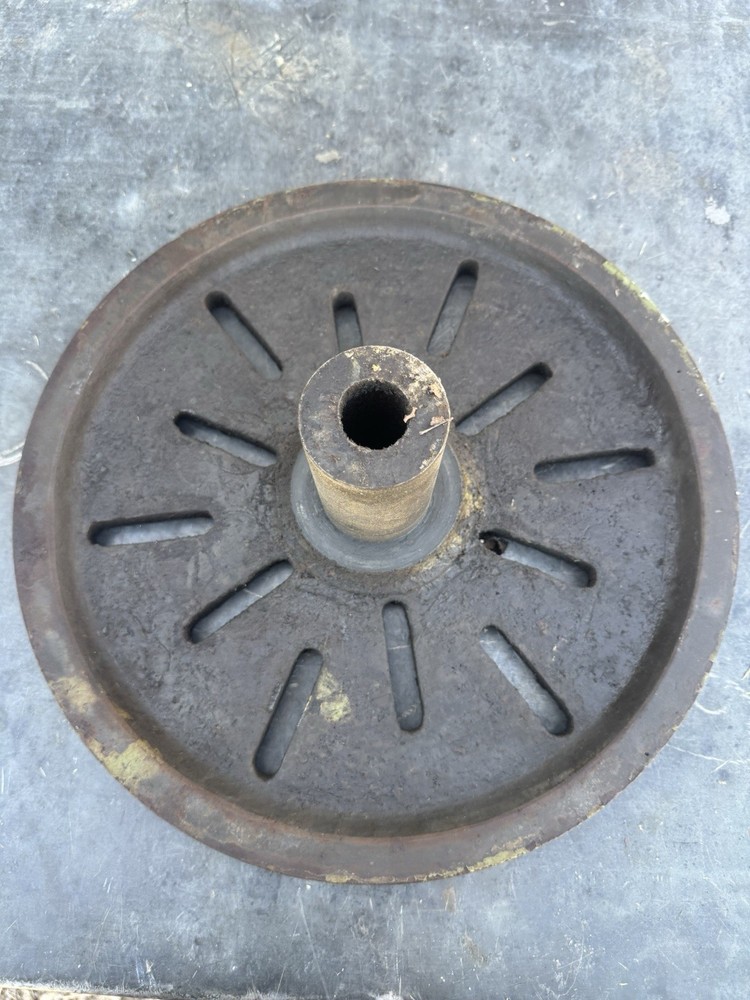 Large Antique Round Drill Press Work Table