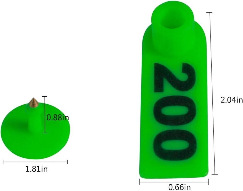 Efficient 200-Pack Livestock Ear Tags - Robust Plastic for Animal Marking