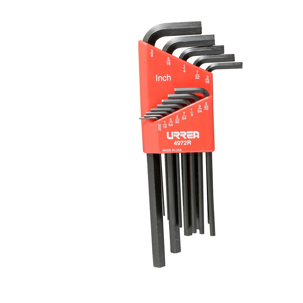 URREA 4972R Long L-Type Hex Keys SAE Set 13 Pieces