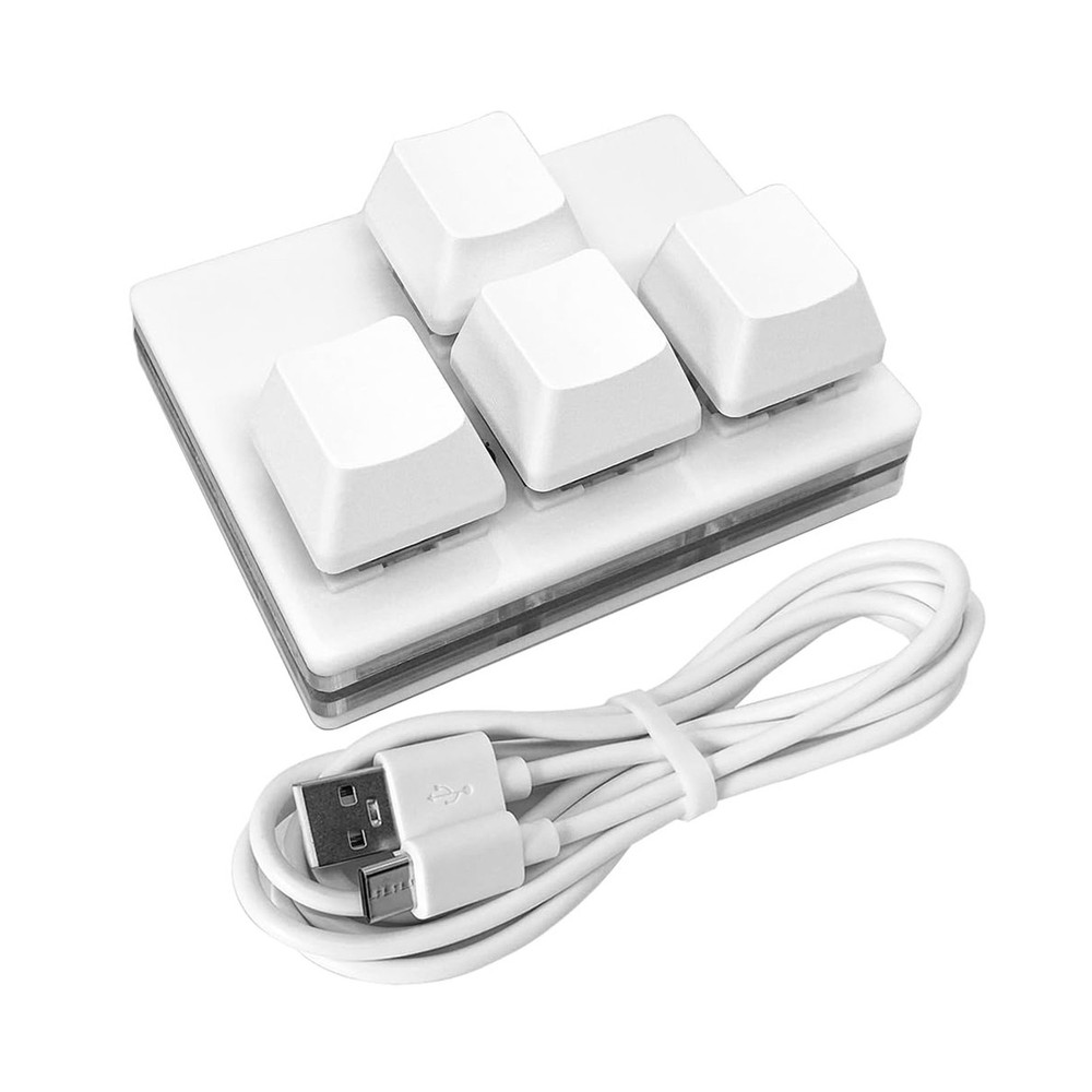 USB Mini 4-Key Keypad One-Handed Mechanical Gaming Keyboard Programming Macro...
