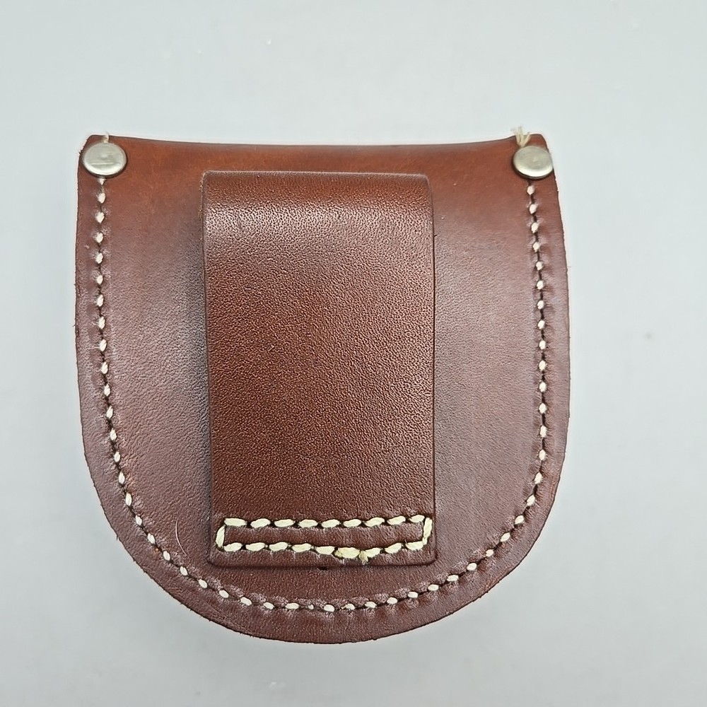 Genuine Leather Compass Case W/ Belt Loop & Push Hole Handmade 3.5"x3"