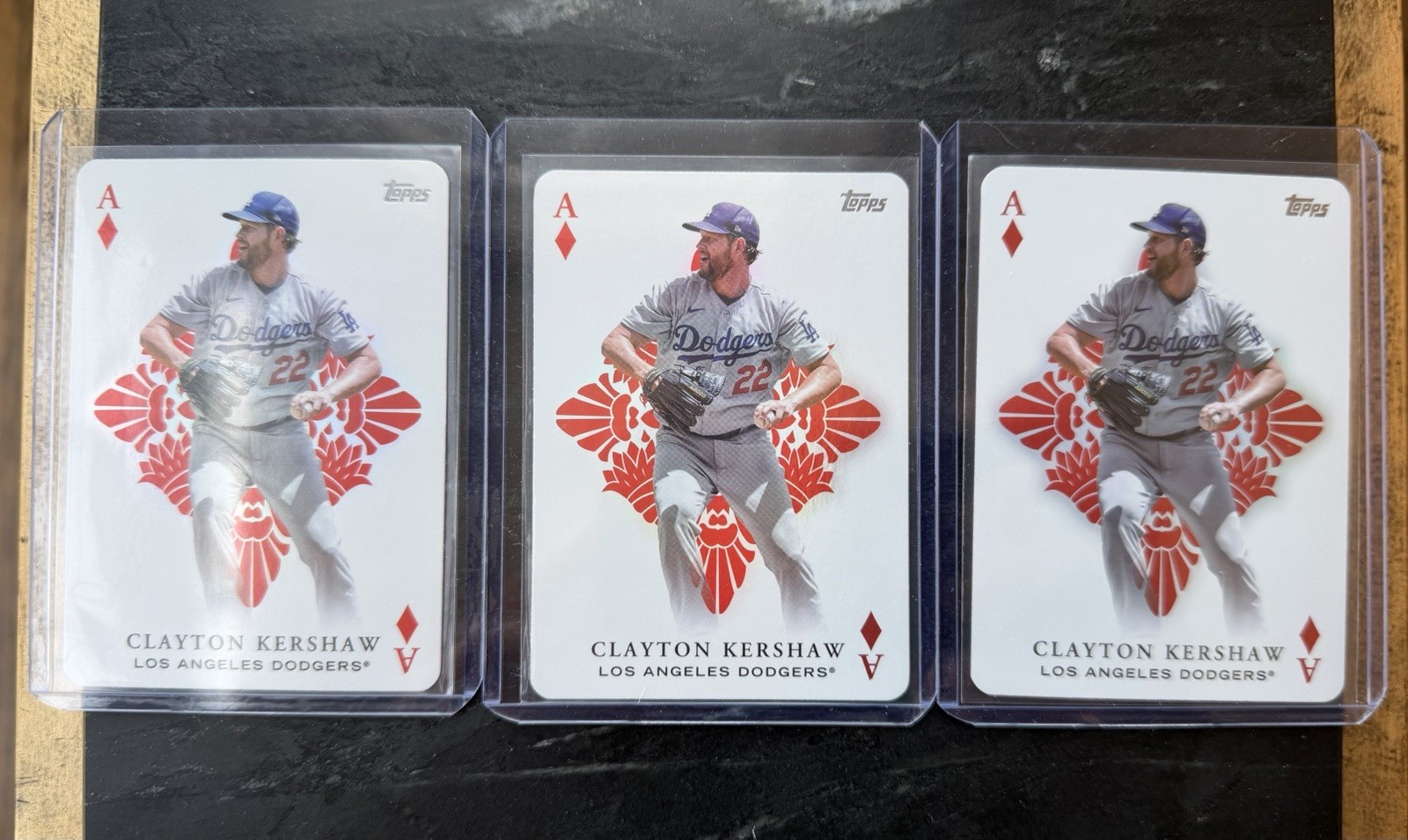 Lot Of 3 2023 Topps All Aces Clayton Kershaw #AA-7 Los Angeles Dodgers