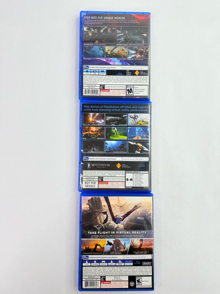 Sony PlayStation 4 PS VR Headset Bundle w/ 3 Games