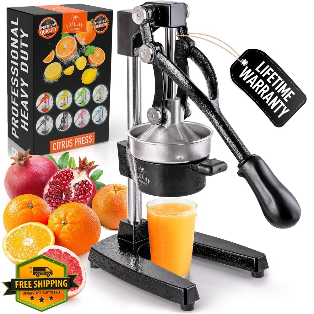 Zulay Kitchen Cast Iron Juicer Manual Citrus Squeezer
