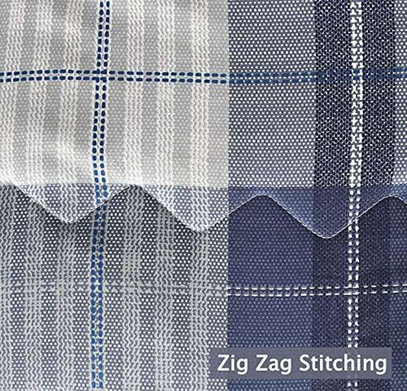 Comforter Queen Size, 600 Thread Count Cotton Navy Blue & Grey Buffalo Pattern B