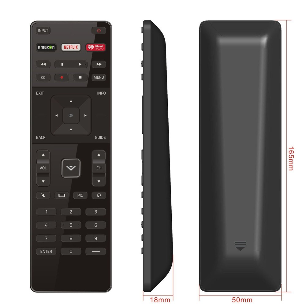 Vizio Xrt122 LED HDTV Remote Control for E Series E70-c3 E65-c3 E65x-c2 Black