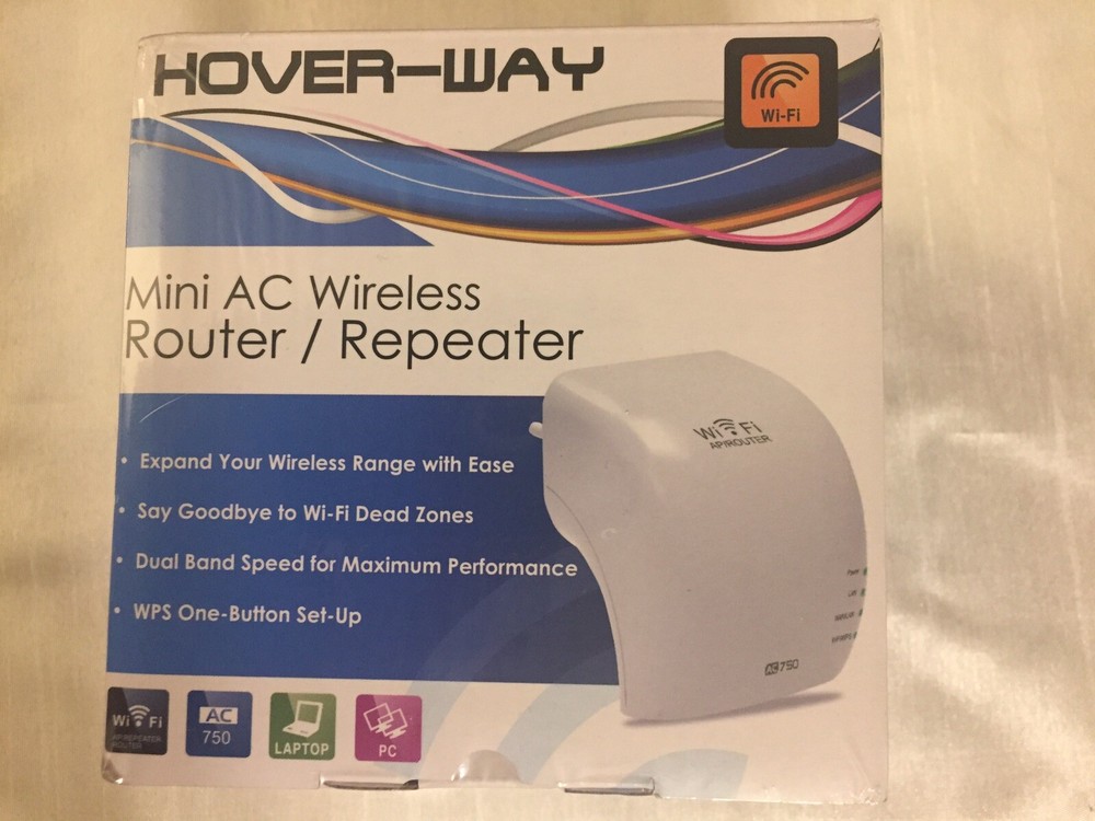 Brand New Sealed Hover-Way Mini AC Wireless Router /Repeater.👍