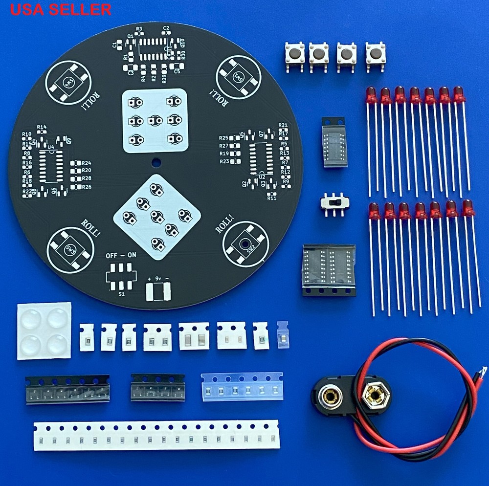 Soldering Practice Circuit Board Kit - Electronic Dice - SMD
