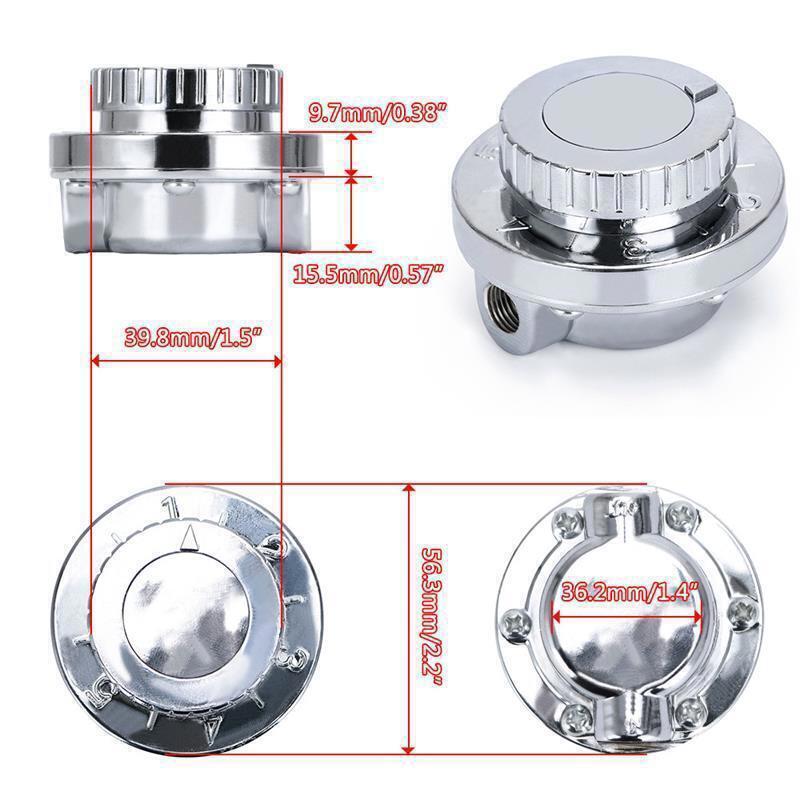 Universal 1-6 PSI Adjustable Fuel Pressure Regulator Kit For Carburetor Engine