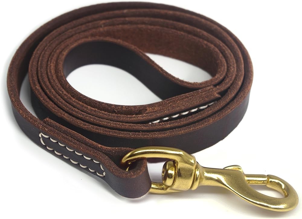 nuine Leather Dog Training Leash. 4/ Length 3/5 inch Width for Medium