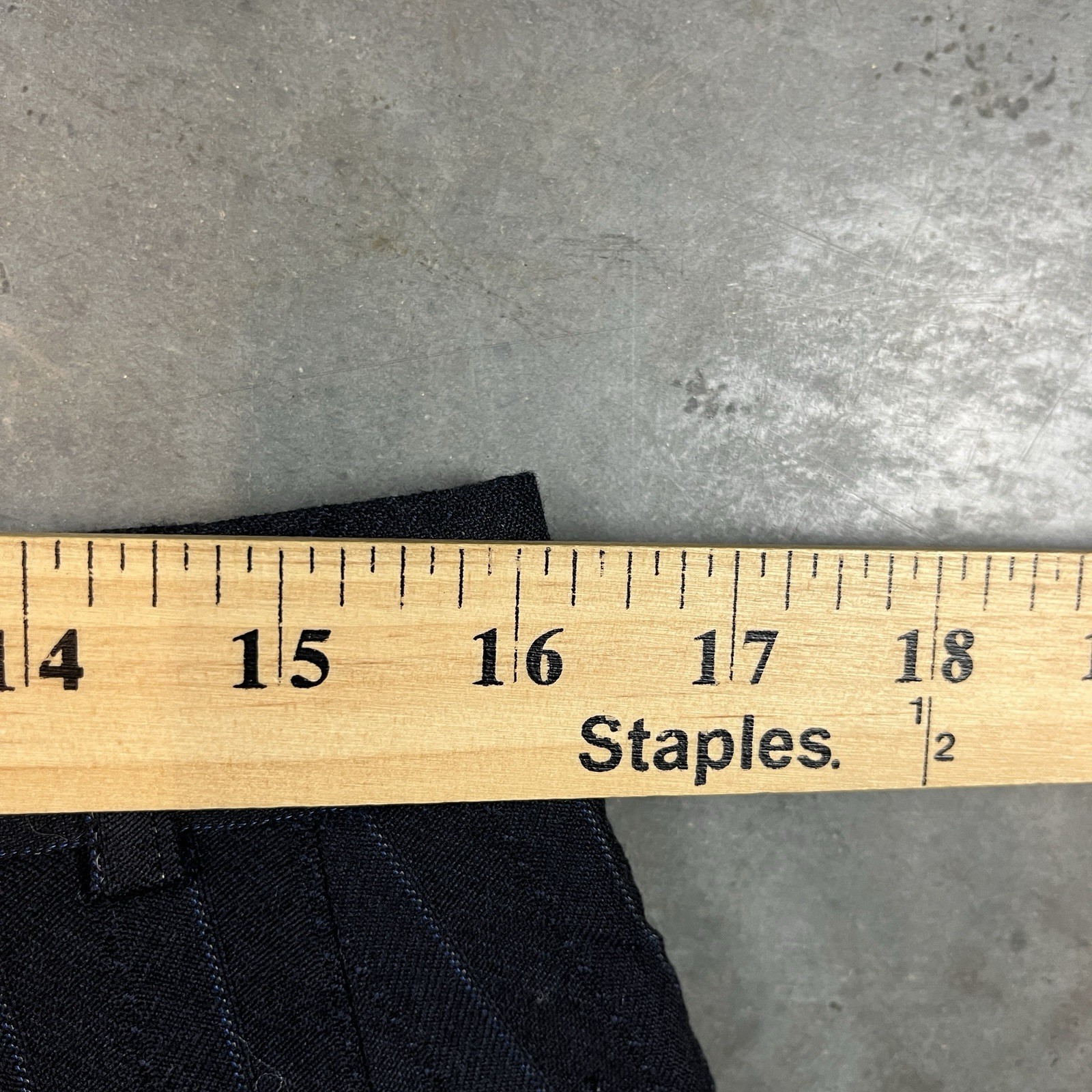 Vintage Wool Blend Pants Mens 32x32 Blue Flaws Distressed Preppy Stripes Preowne