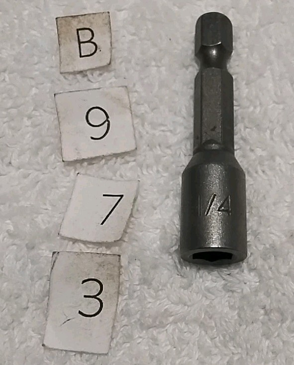 10pc 1/4" MAGNETIC NUT DRIVER 1-3/4" LONG HEX SHANK QUICK RELEASE BIT SET "OPEN