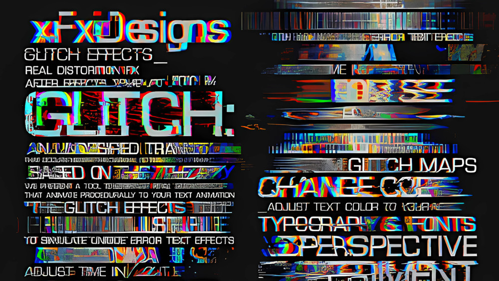 Glitch Text Effects Toolkit + 30 Title Animation Presets ✅